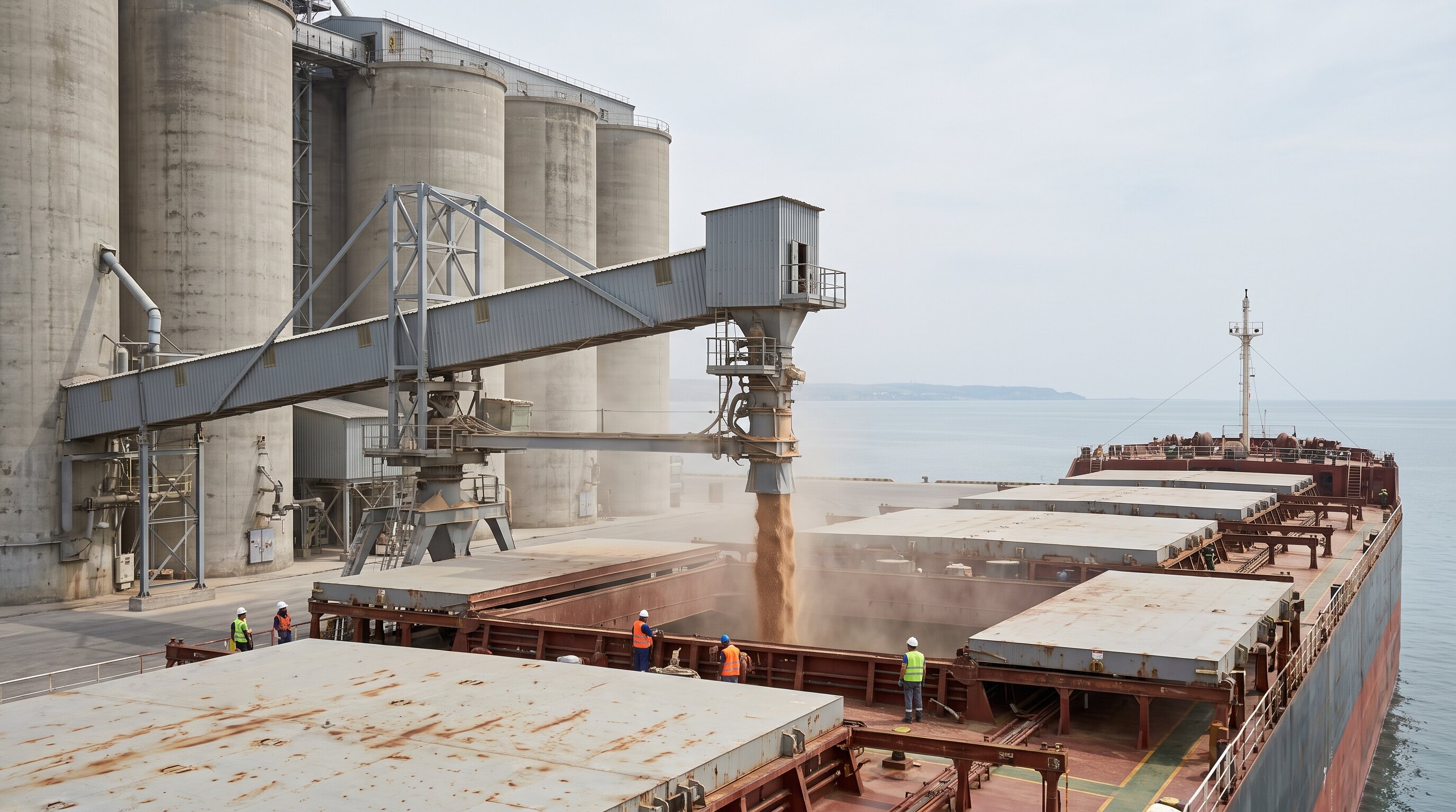 Grain loading at a Black Sea dry-bulk terminal