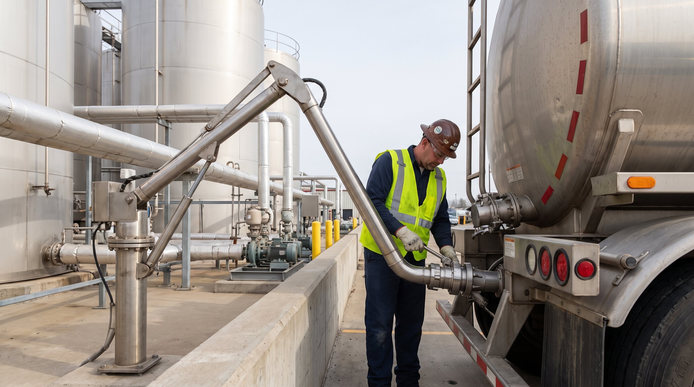 Food-grade edible-oil storage and loading terminal