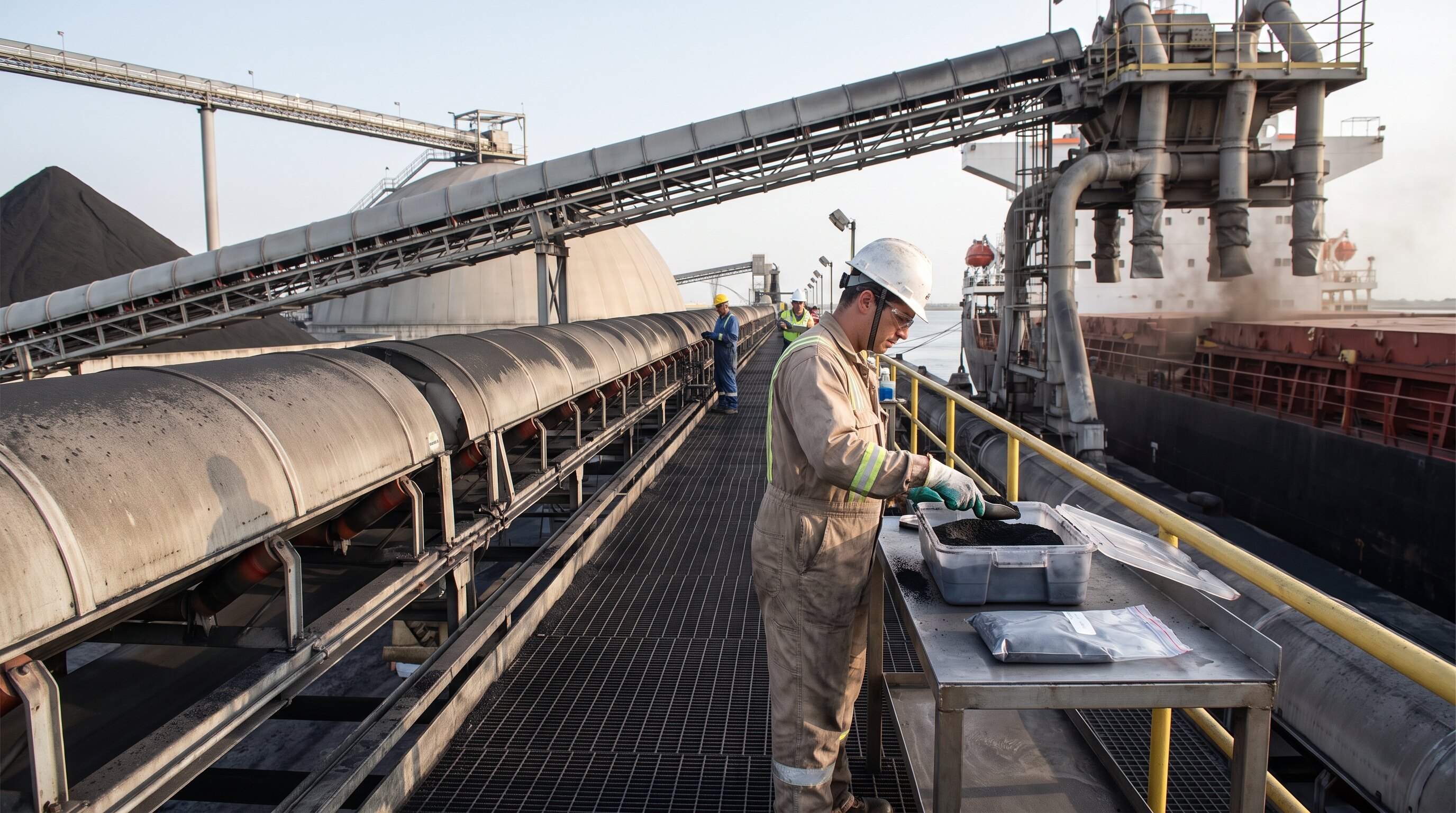 Covered industrial dry-bulk handling terminal